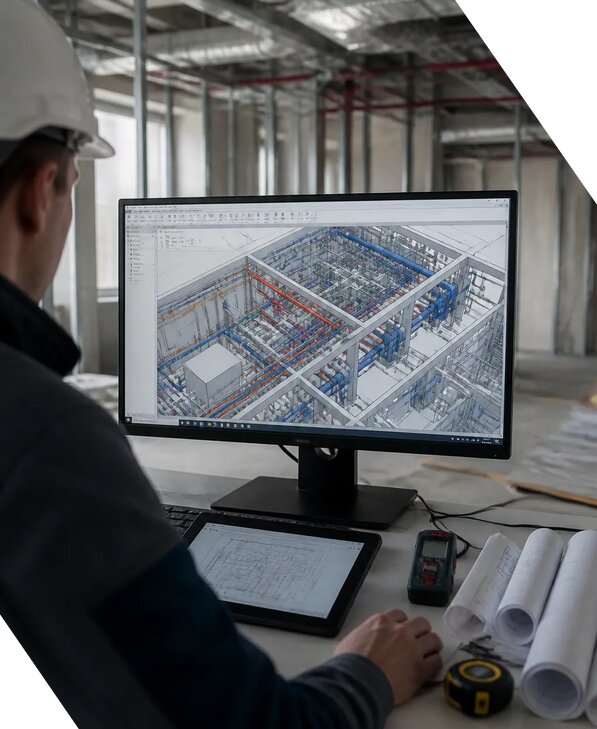 Создание BIM модели инженерных сетей для объектов в Саратове